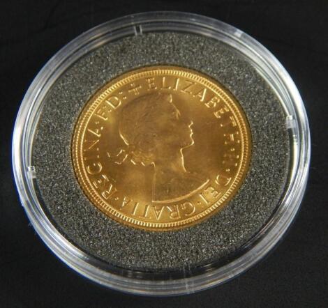 A 1966 Queen Elizabeth II gold sovereign