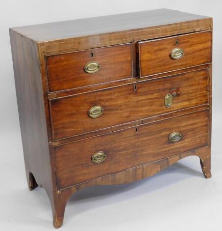 A 19thC mahogany chest