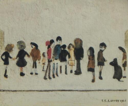 ‡Laurence Stephen Lowry (1887-1976). Group of children