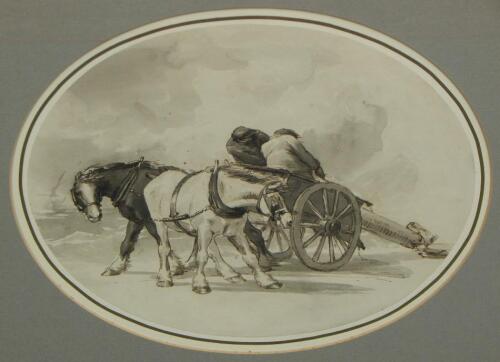 William Roxby Beverley (1811-1889). Beach cart and working horses