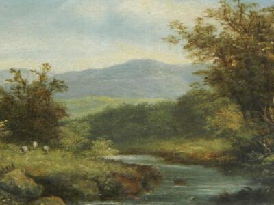 R Marshall (19thC). River landscape