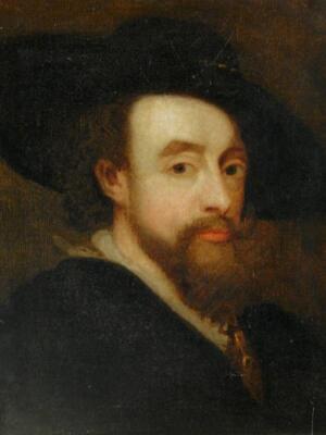 After Peter Paul Rubens. Head and shoulders portrait