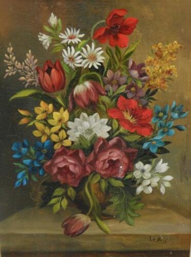 Le Bois (19th/20thC). Floral still life