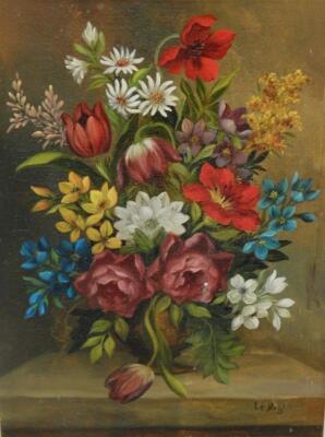 Le Bois (19th/20thC). Floral still life