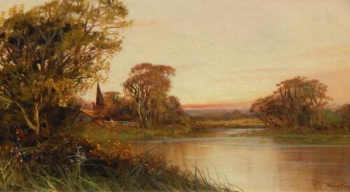 F Jamieson (19thC). Highland lake scene