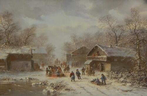 Lazio Vigyazo (b.1945). Winter scene