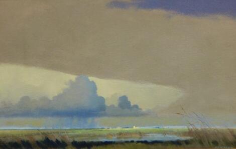 Derek Ashman (20thC). Lincolnshire landscape