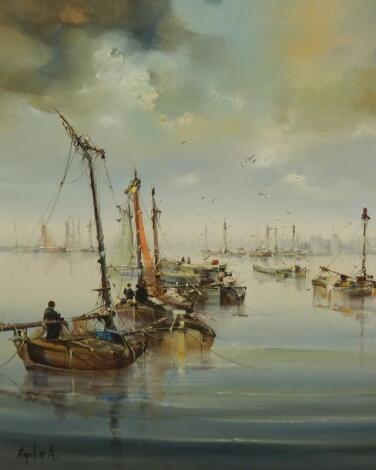 Jorge Aguilar-Agon (b.1936). Fishing boats