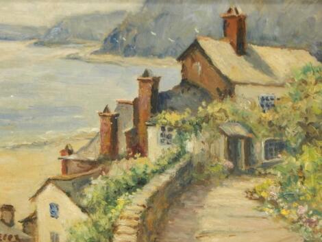 20thC British School. Coastal cottage