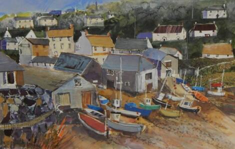 Mary Pelham. Fishing boats in Cadgwith