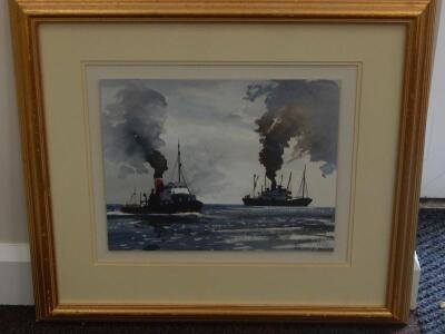 Walter F Parker. Ships at sea - 2