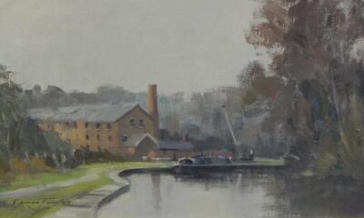 Ivan Taylor (b.1946). View of canal at Cheddleton