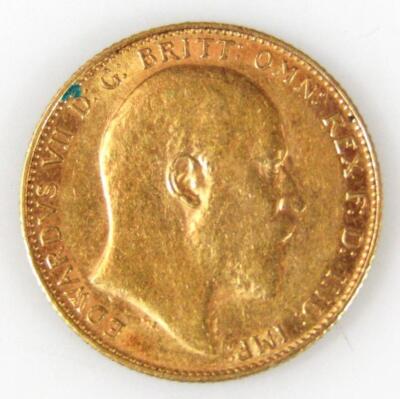 An Edward VII gold full sovereign - 2