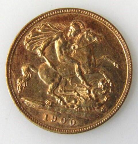 A Victorian gold half sovereign