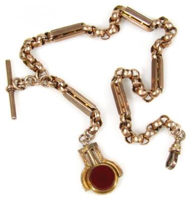 An early 20thC fancy link Albert watch chain