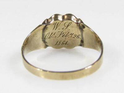 A Victorian mourning ring - 2