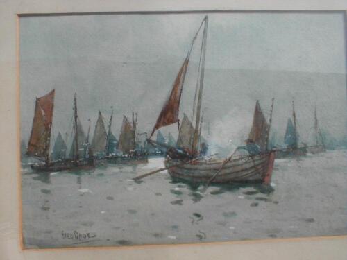 Frederick Dade (1874-1908). Sailing boats. Watercolour