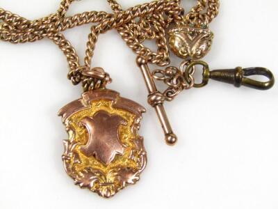 An early 20thC 9ct gold watch chain - 3