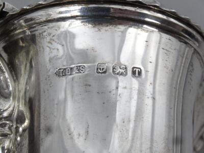 A George VI silver coffee pot and matching water jug - 4