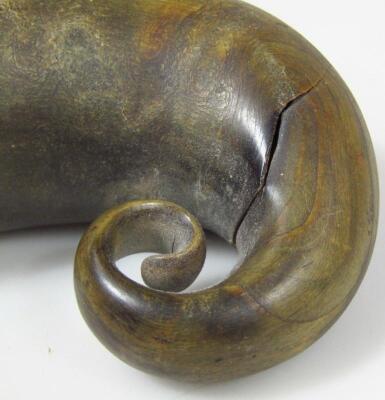 An early 19thC Scottish ram's horn snuff mull - 3