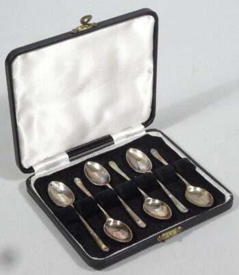 A set of George VI silver teaspoons