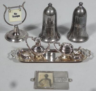 An Elizabeth II silver miniature tea service