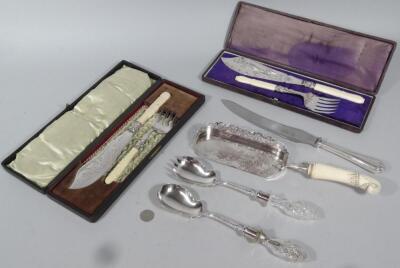 Various silver plated cutlery