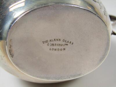 A George V silver three piece tea service - 6