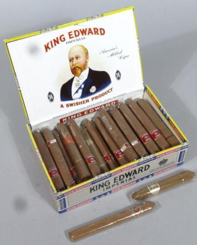 A box of King Edward VII Swisher KES Imperial cigars