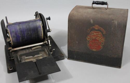 An early 20thC Rotary Duplicator rotating printing press