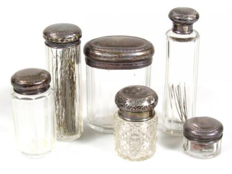 Various George V and other silver table jars