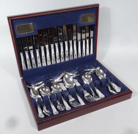 A Viners silver plate guild collection fifty eight piece canteen of cutlery