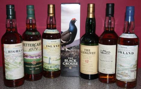 Various single malt and other whisky