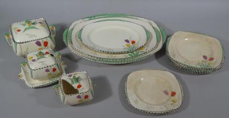 A 1920's Burleigh ware Tulip Time pattern part service