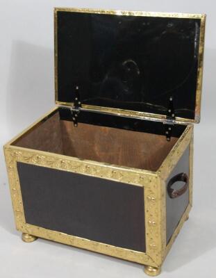 A brass slipper box - 2