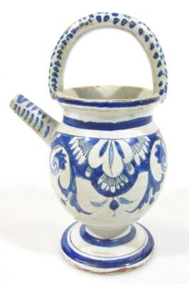 A small Italian Maiolica pottery apothecary jar - 3