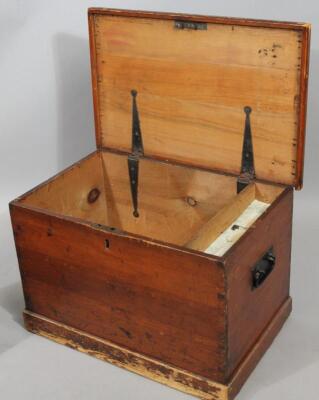 A late 19thC pine box - 2