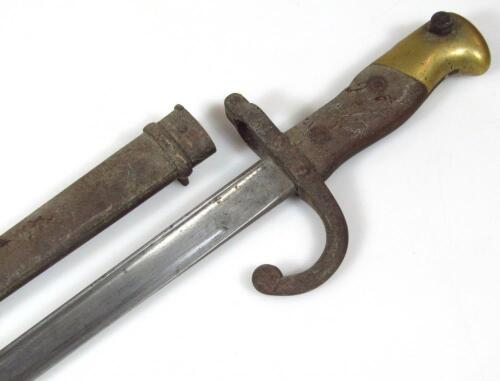 19thC St Etienne bayonet and scabbard