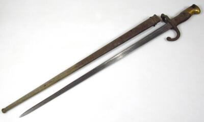 19thC St Etienne bayonet and scabbard - 2