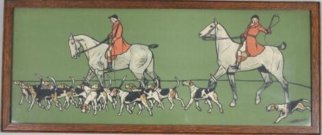 After Cecil Aldin. Huntsman and hounds