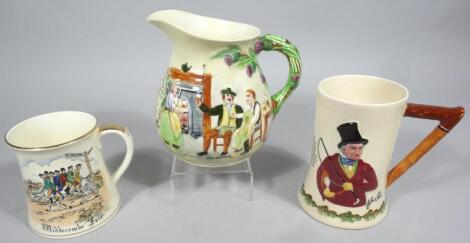 Various Crown Devon Fieldings musical jugs