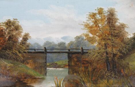 19thC British School. River landscape