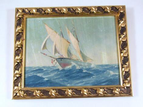 Houliaridis. (20thC). Sailing boat at sea