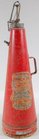 An early 20thC Simplex cone shaped fire extinguisher