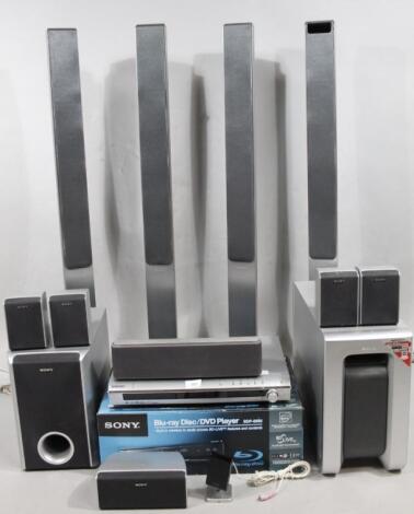 A set of four Sony SS-TS21 speakers