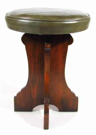 A leather topped stool