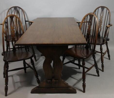 A 20thC Titchmarsh & Goodwin oak refectory table