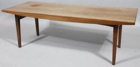 A 1970's retro teak coffee table