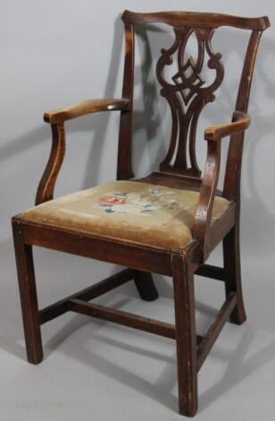 A George III mahogany dining chair