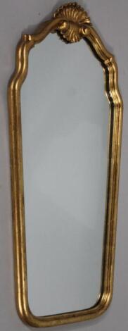 A George I style gilt wood hanging mirror